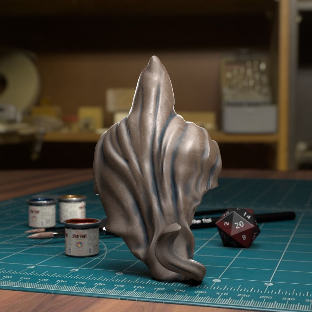 Bedsheet ghost 03 - Pre-Supported 3D print model_3