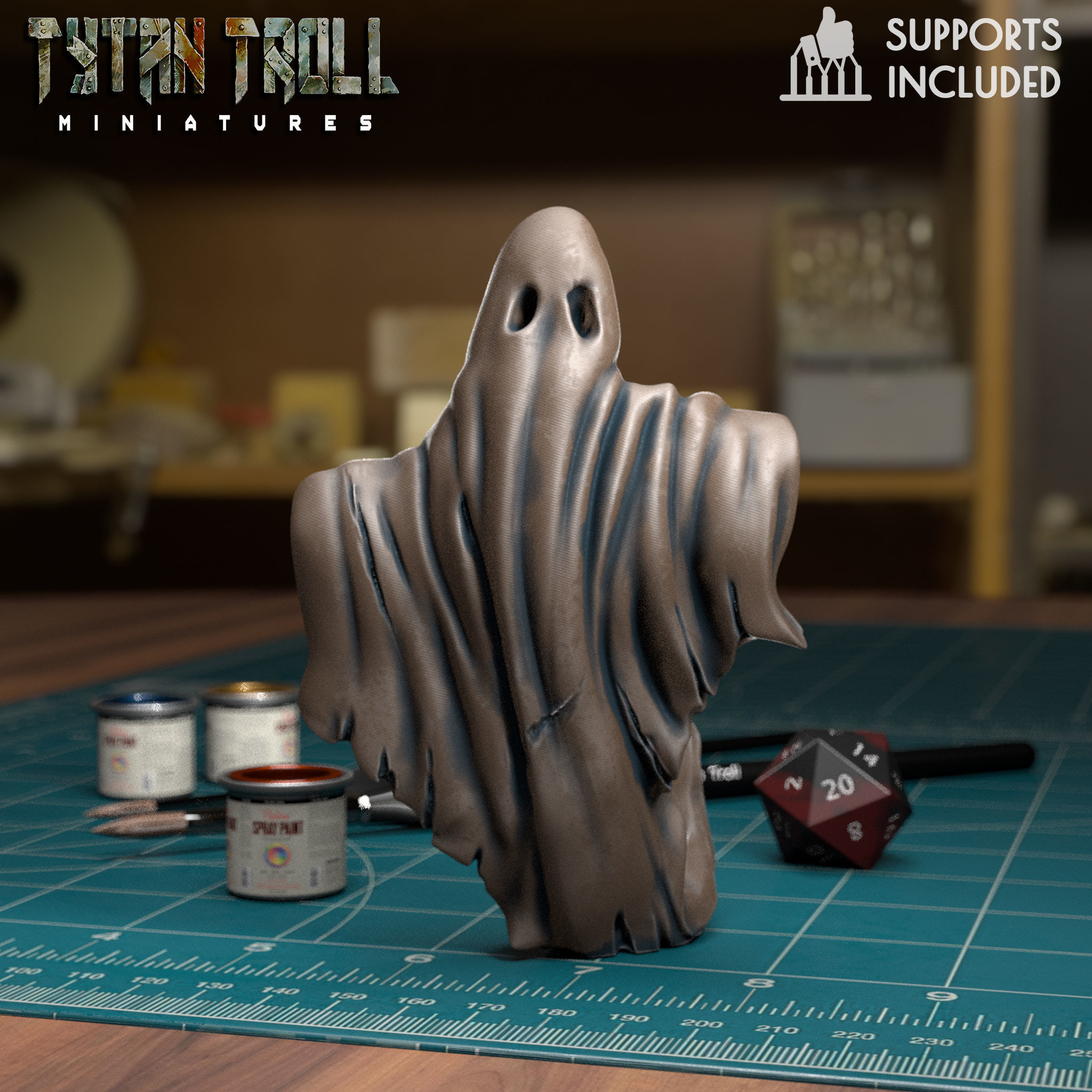 Bedsheet Ghosts Bundle - Pre-Supported 3D print model_1