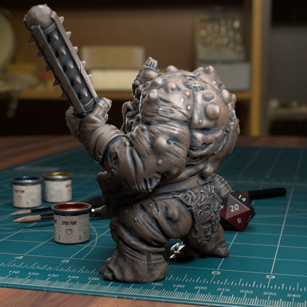Flesh Golem - Pre-Supported 3D print model_2