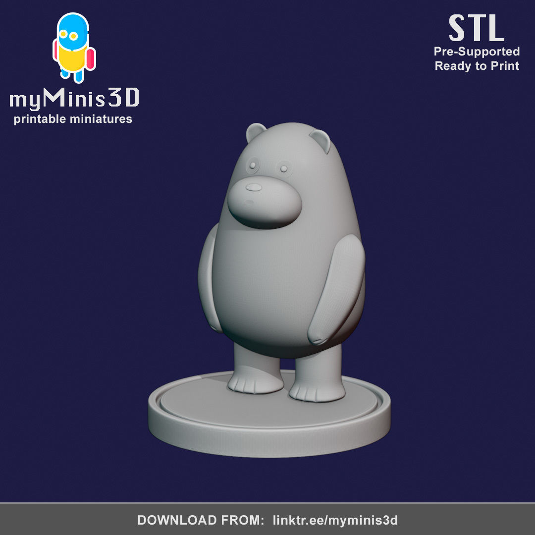 We Bare Bears Miniatures 3D print model_4