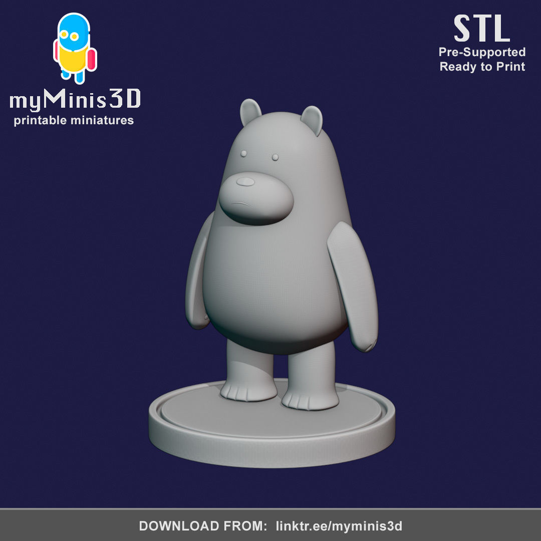 We Bare Bears Miniatures 3D print model_2