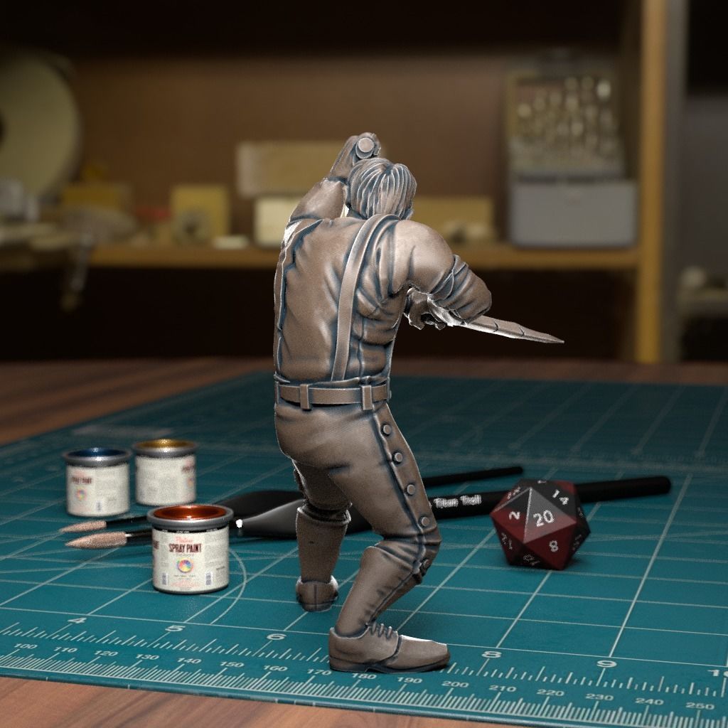 Dagger Thug - Pre-Supported 3D print model_3