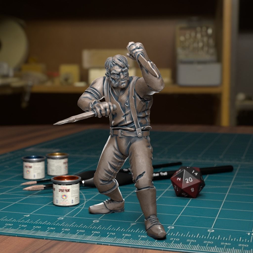 Dagger Thug - Pre-Supported 3D print model_1