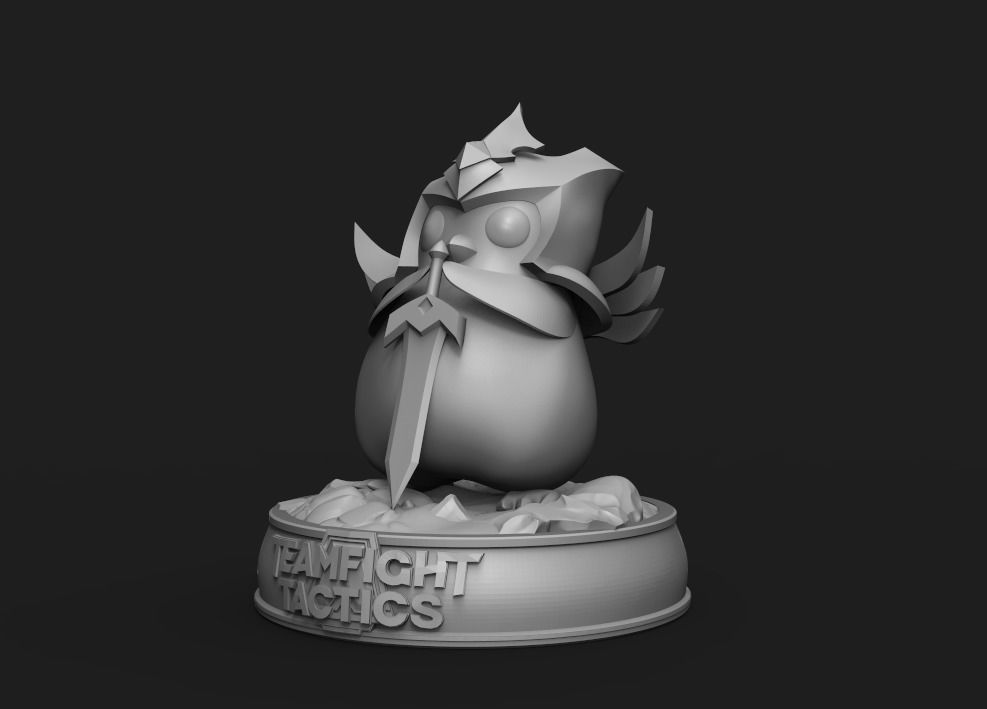 Featherknight teamfight tactics figurine 3D print model_2