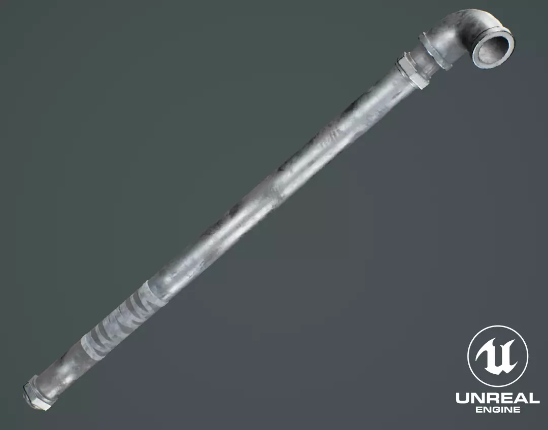 Survival Props Package - Metal Pipe Low-poly 3D model_0