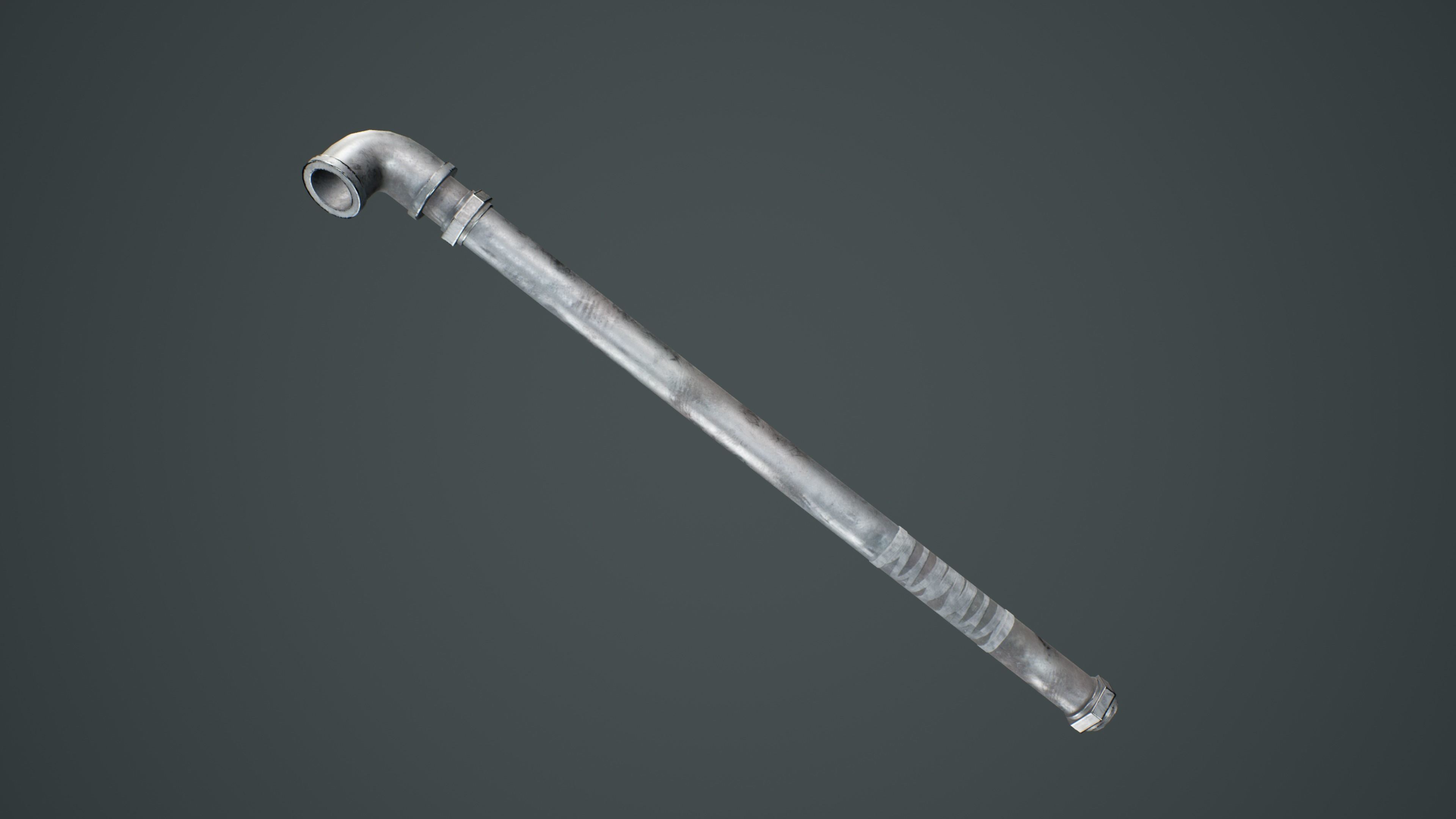 Survival Props Package - Metal Pipe Low-poly 3D model_1
