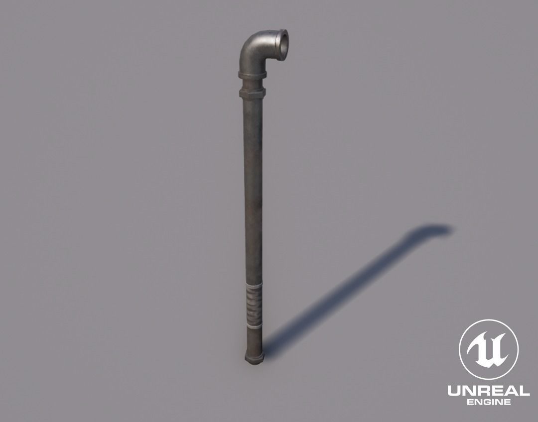 Survival Props Package - Metal Pipe Low-poly 3D model_6