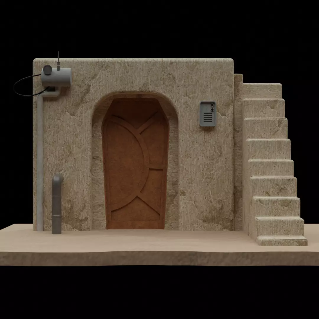 Diorama Tatooine slave quarters 3D print model_0
