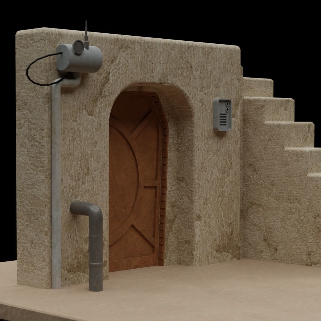 Diorama Tatooine slave quarters 3D print model_3