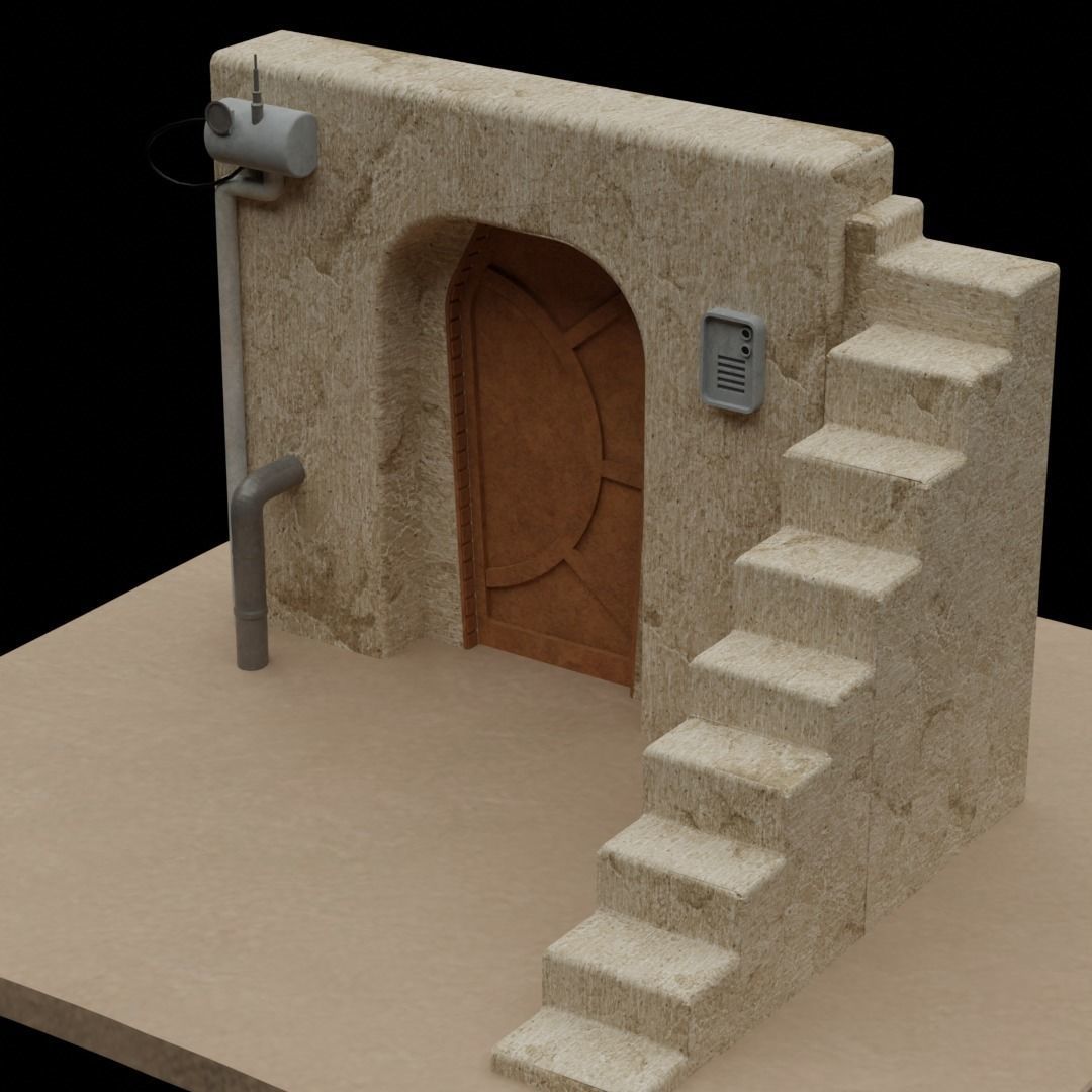 Diorama Tatooine slave quarters 3D print model_1