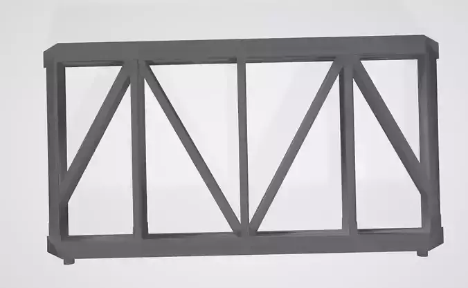 Wooden Wall base 3D print model