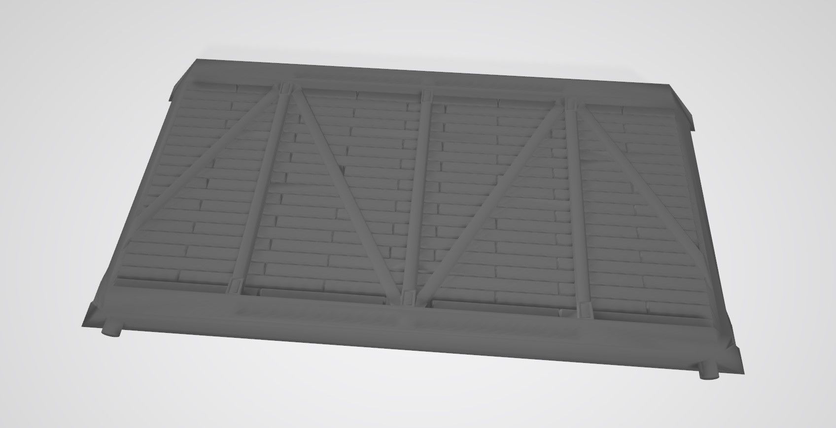 Wooden Wall Full 3D print model_1