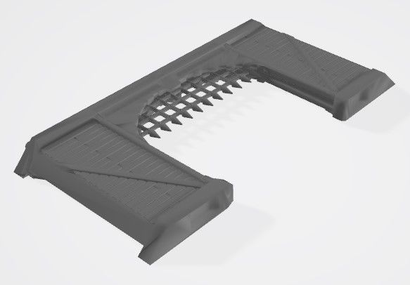 Wooden Wall Gate 3D print model_2