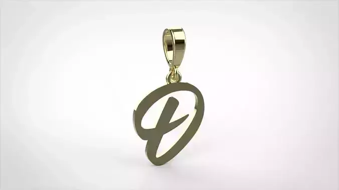 pendant alphabet hundred D small  3D print model