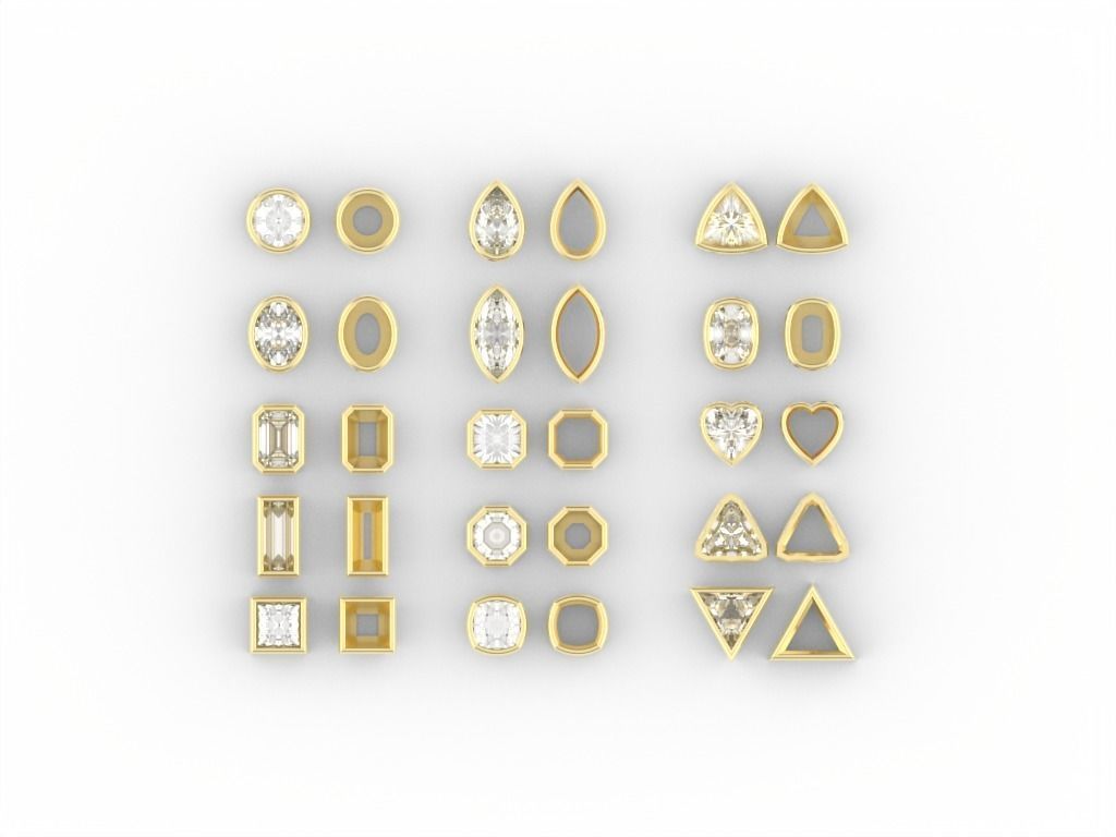 Ready-made Stone Setting Goldsmith Bezel 3D print model_3