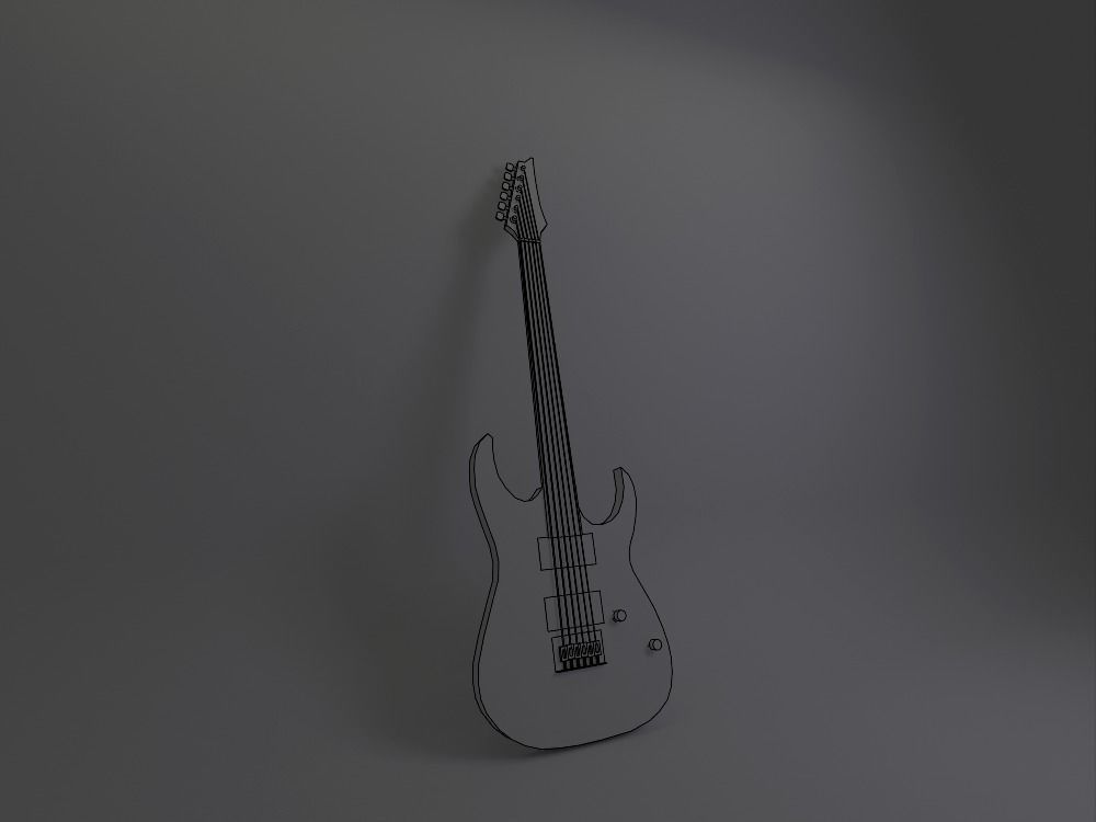 Ibanez GRG121DX Low-poly 3D model_8