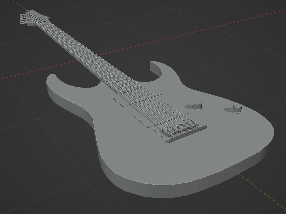 Ibanez GRG121DX Low-poly 3D model_2