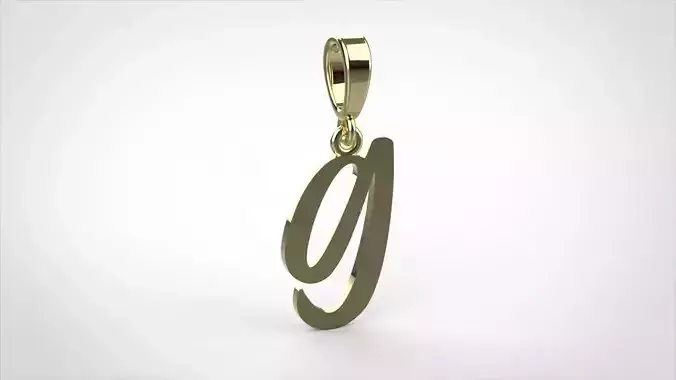 pendant alphabet hundred G small  3D print model