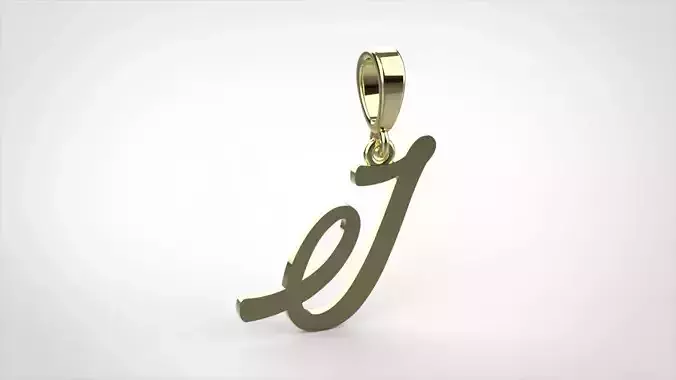pendant alphabet hundred I small  3D print model