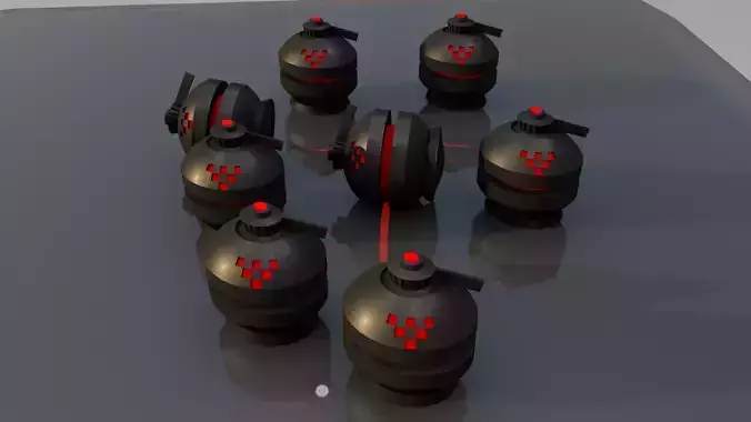 Sci Fi Grenade 3D model