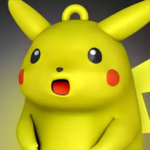 Pikachu keychain meme - Pokemon  Free 3D print model