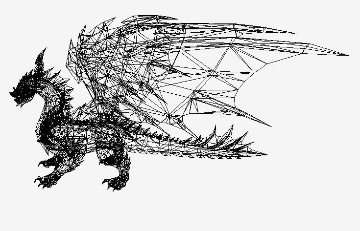 Dark Blue Dragon Low-poly 3D model_7