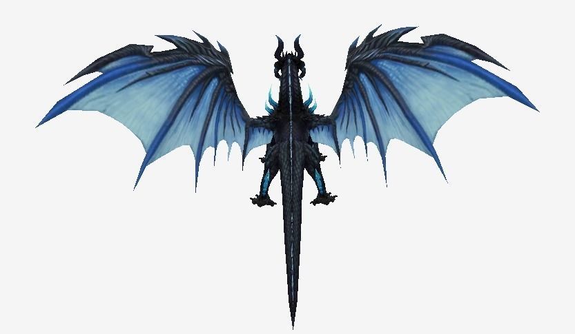 Dark Blue Dragon Low-poly 3D model_2