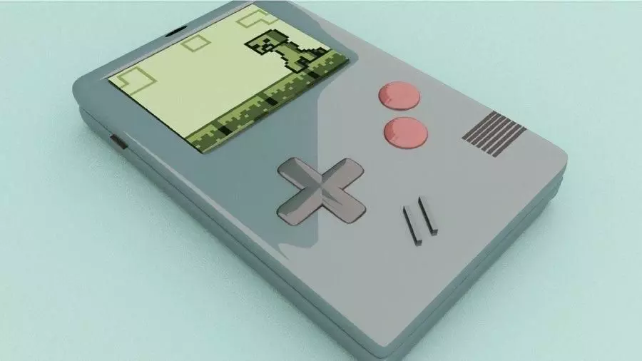 game boy Low-poly 3D model