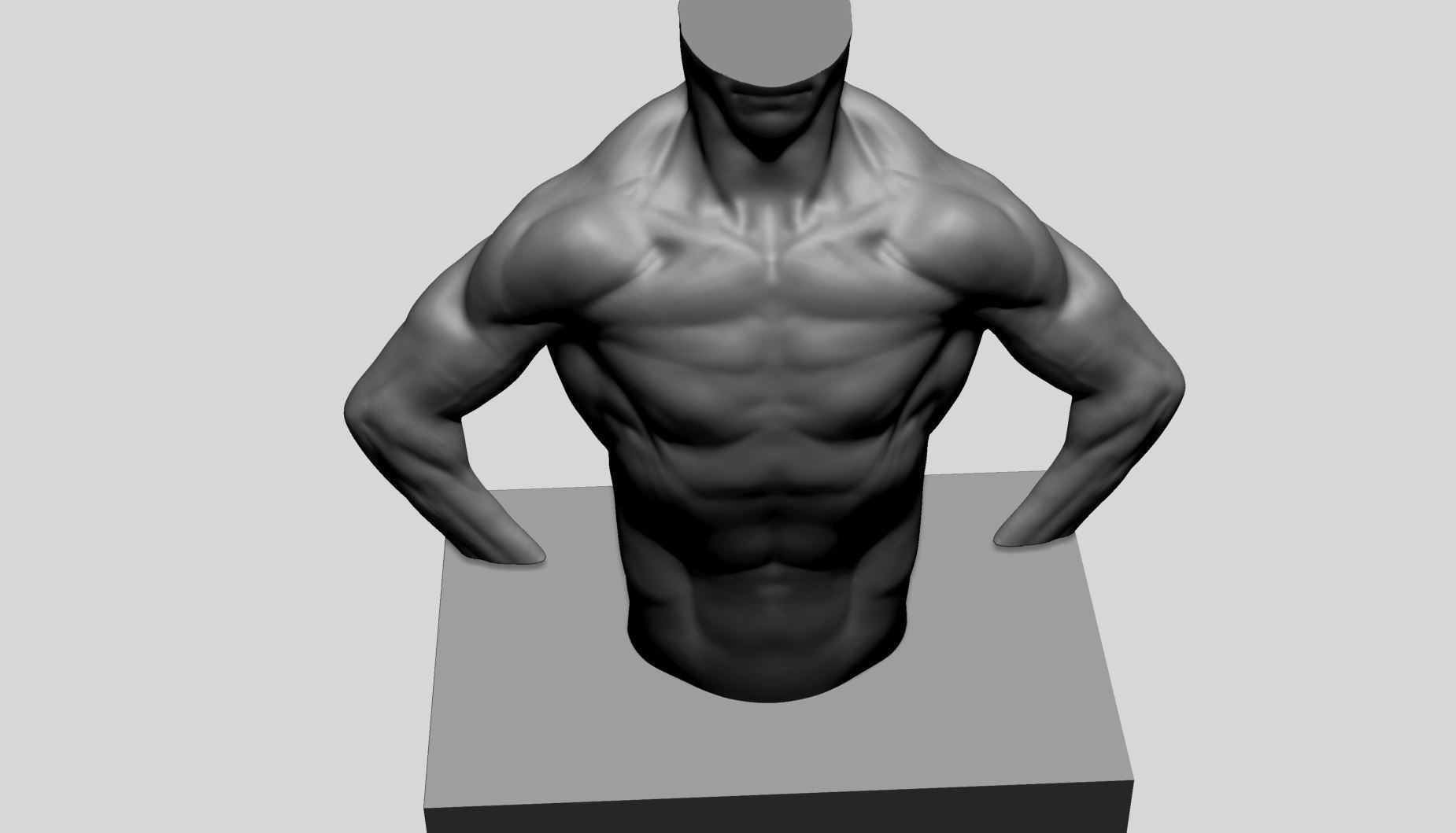 Male Torso v13 3D print model_9