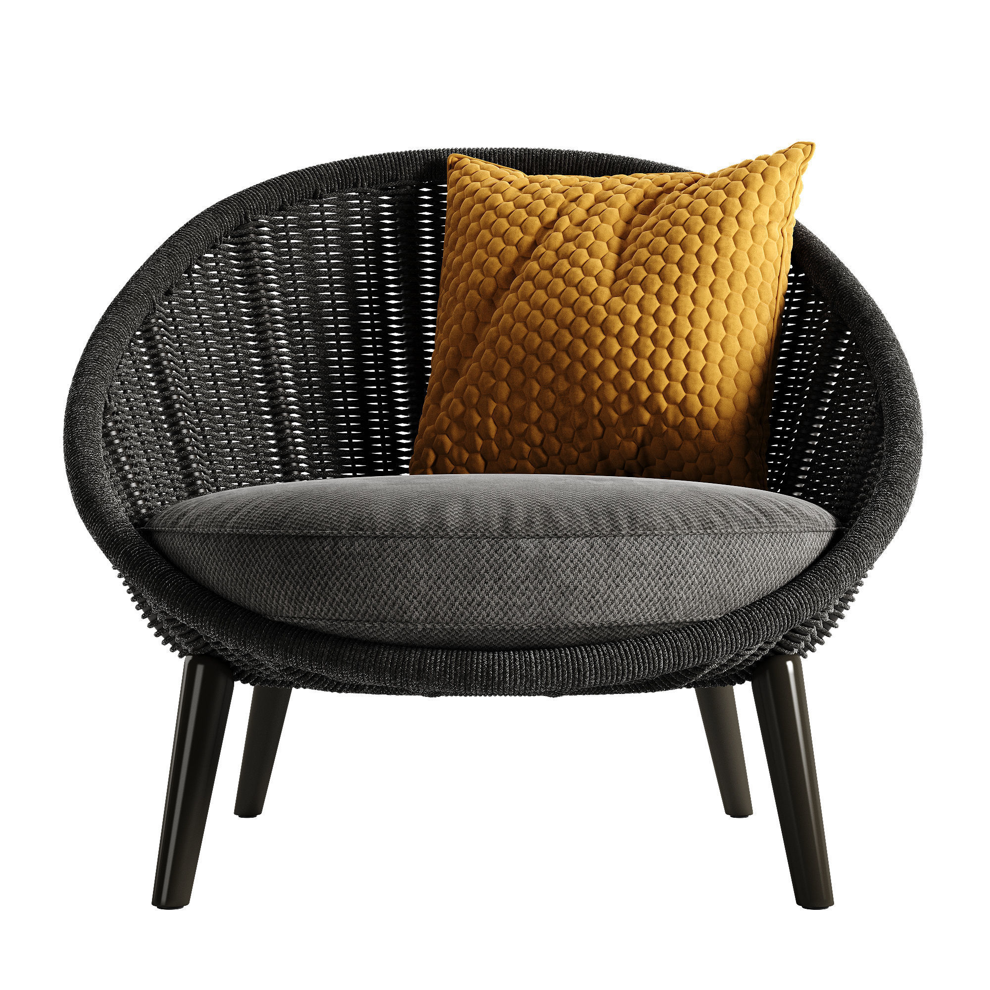 Minotti Lido Cord armchair 3D model CGTrader