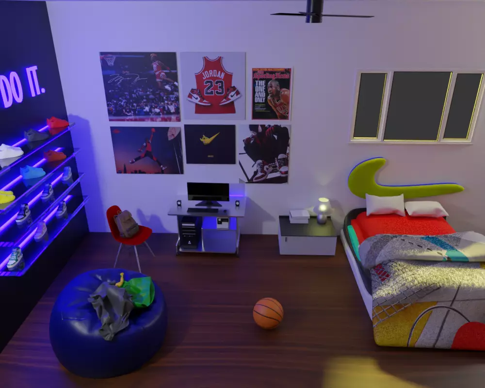 Jordan bedroom 3D model