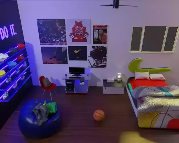 Jordan bedroom 3D model