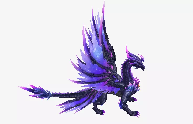 Fantastic Purple Dragon Low-poly 3D model