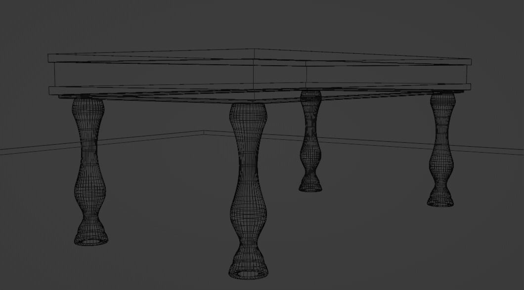 Basic Wooden Table Free 3D model_2