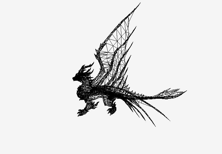 Futuristic Dragon Low-poly 3D model_12