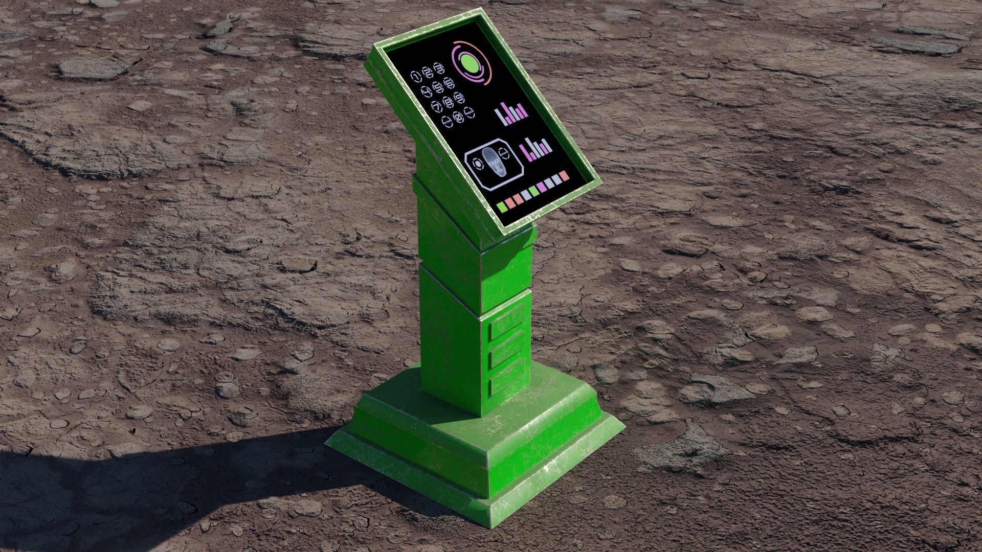 SCI-FI PANEL Low-poly 3D model_3