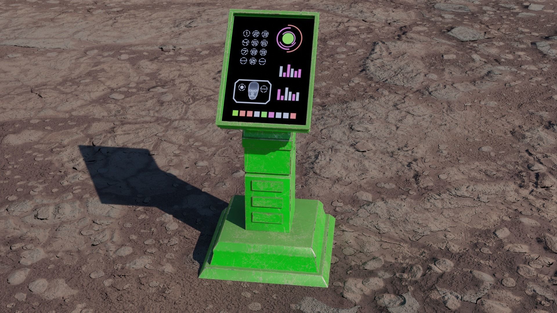 SCI-FI PANEL Low-poly 3D model_18