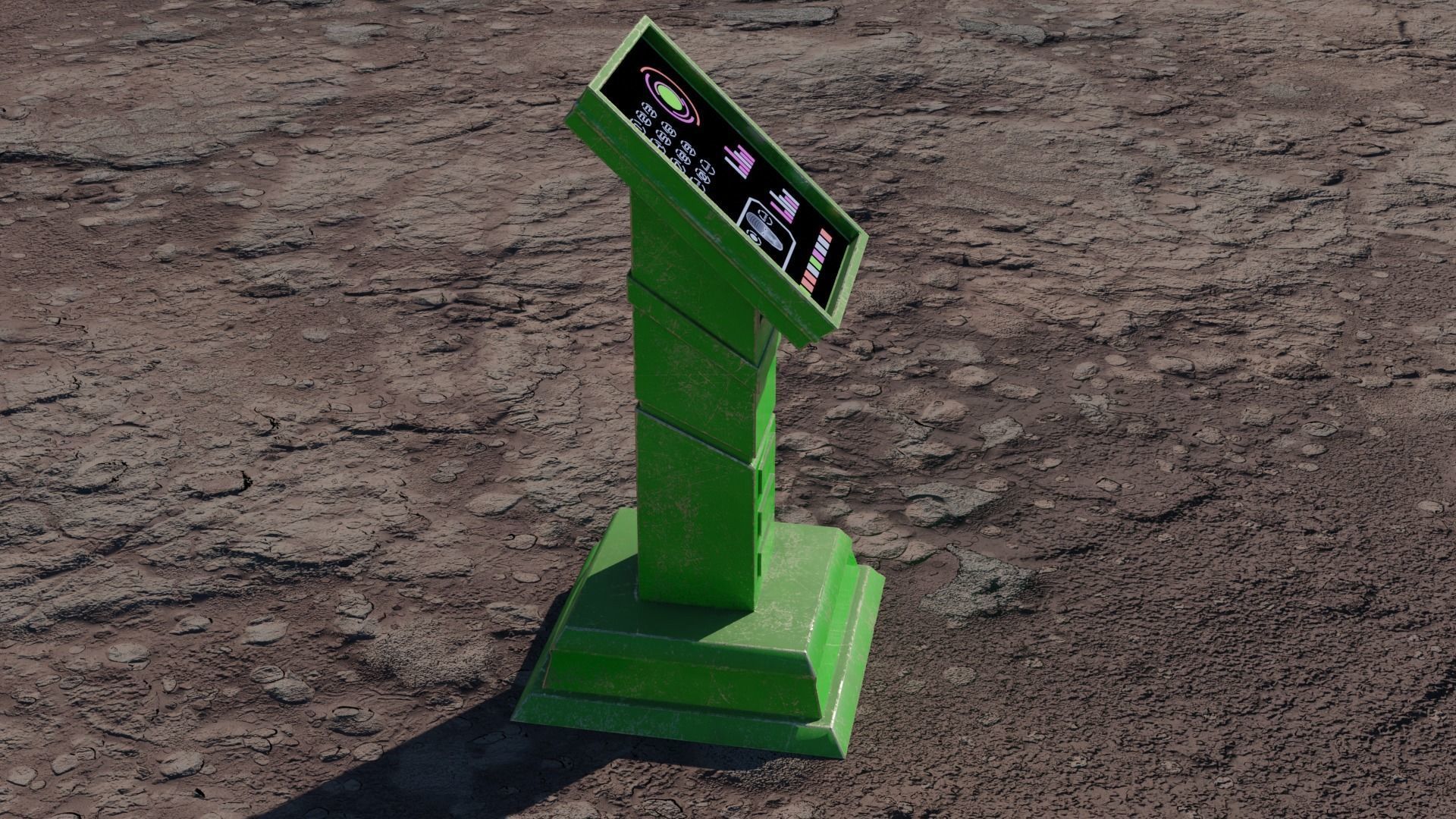 SCI-FI PANEL Low-poly 3D model_7