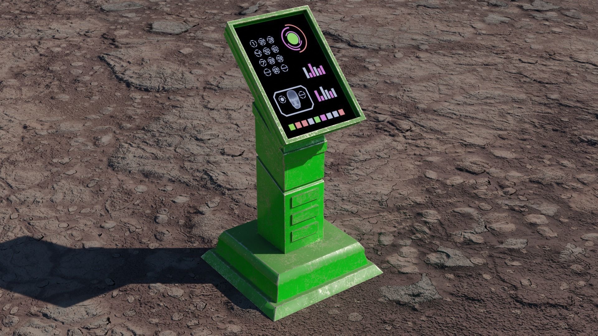 SCI-FI PANEL Low-poly 3D model_21