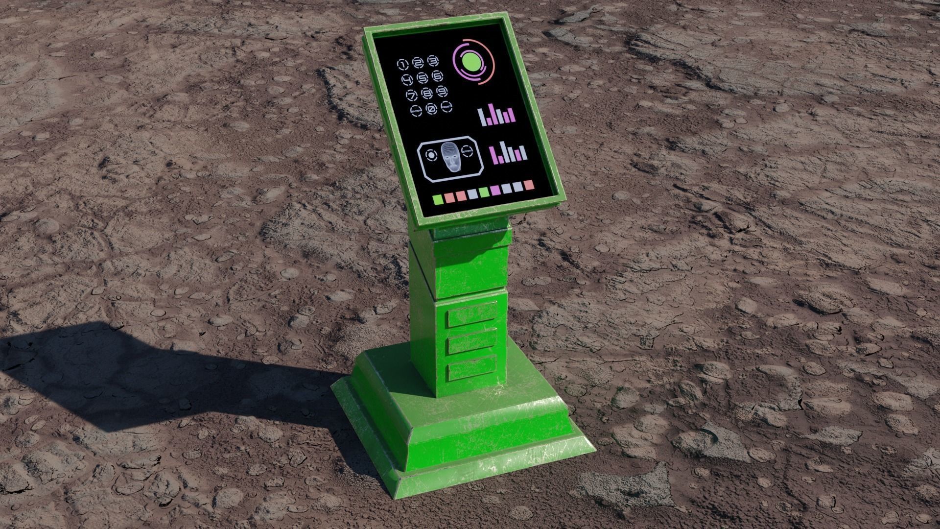 SCI-FI PANEL Low-poly 3D model_23