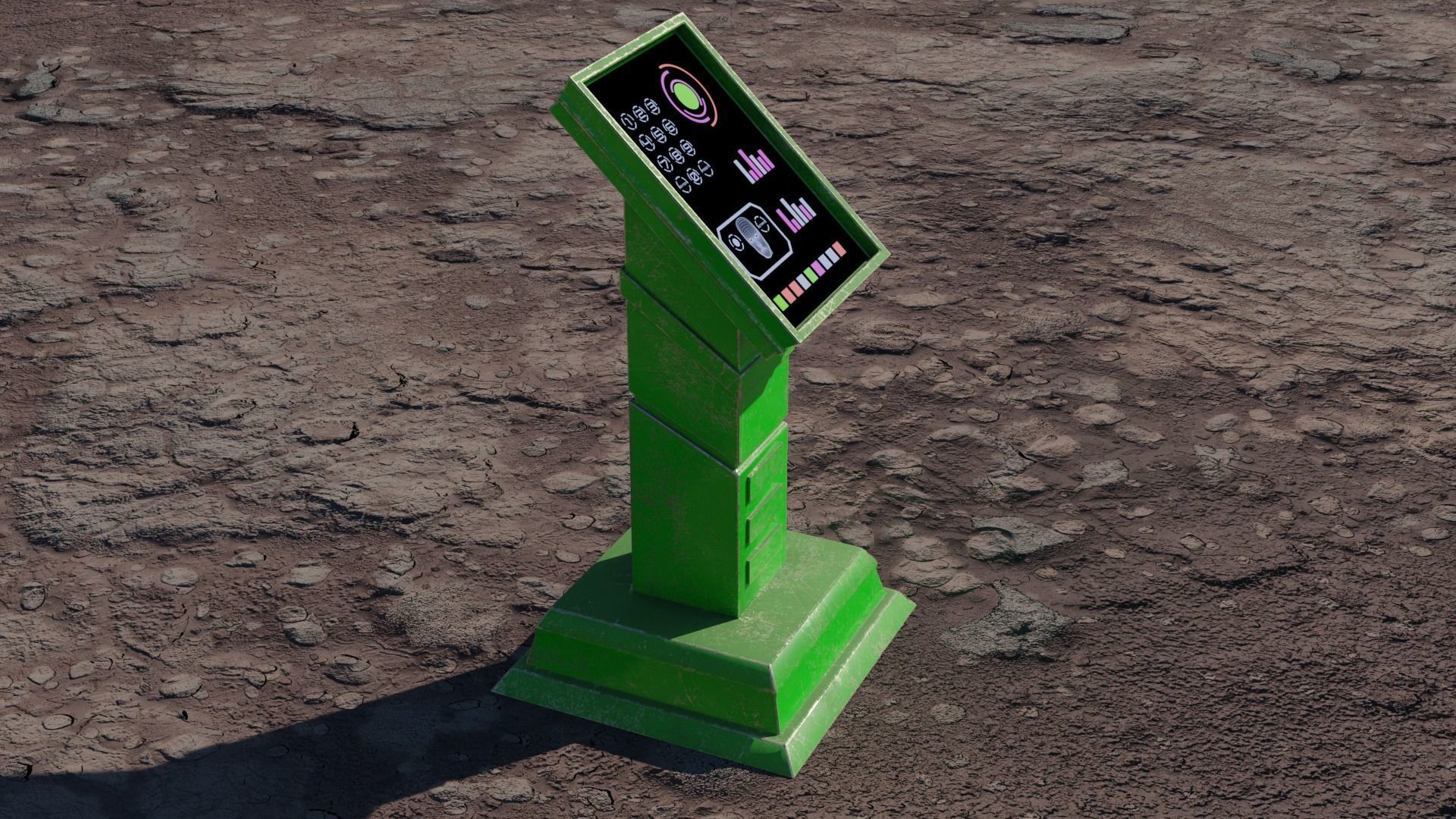 SCI-FI PANEL Low-poly 3D model_5