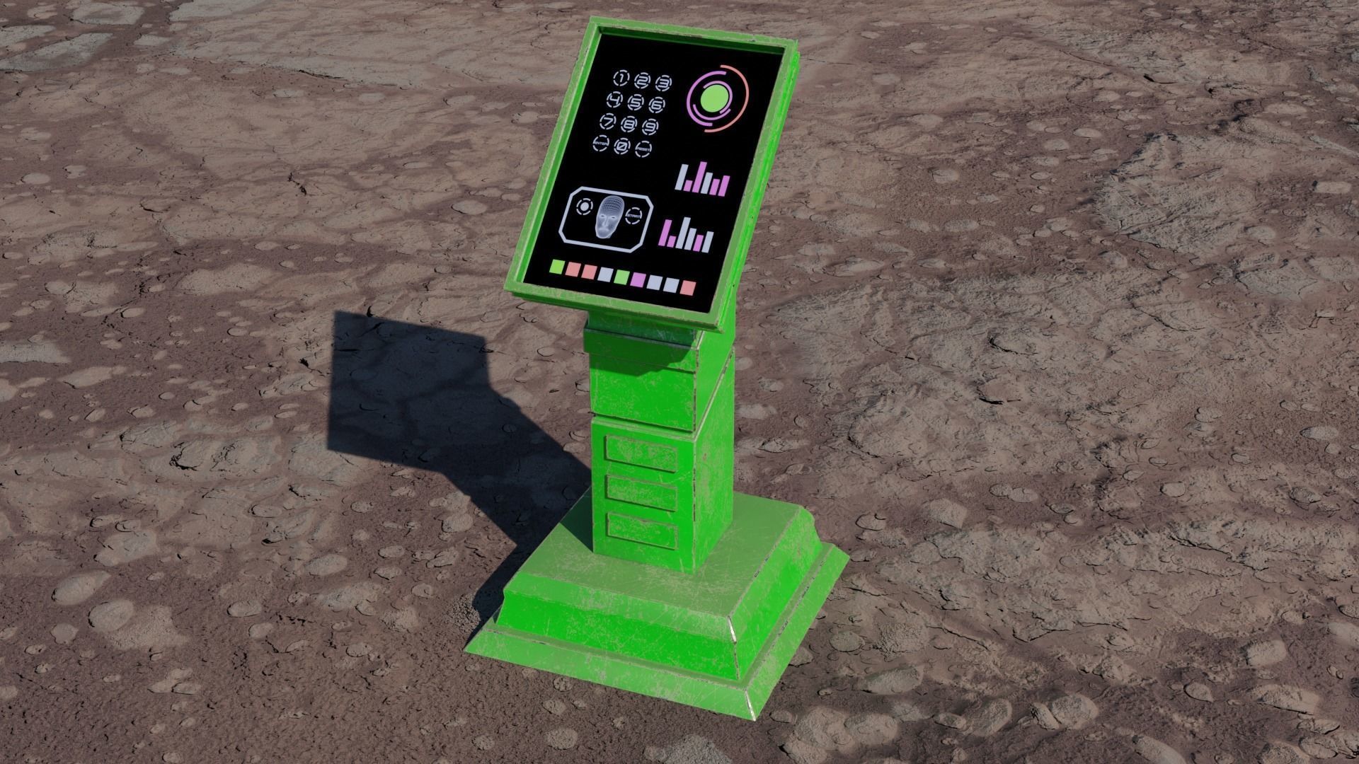 SCI-FI PANEL Low-poly 3D model_4