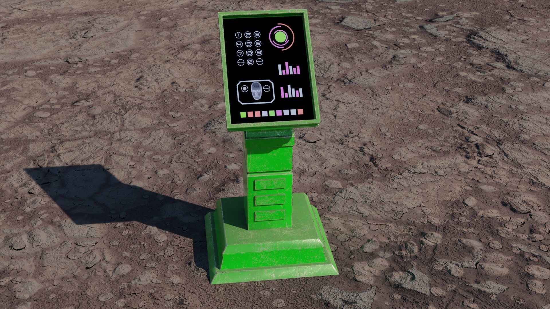 SCI-FI PANEL Low-poly 3D model_19