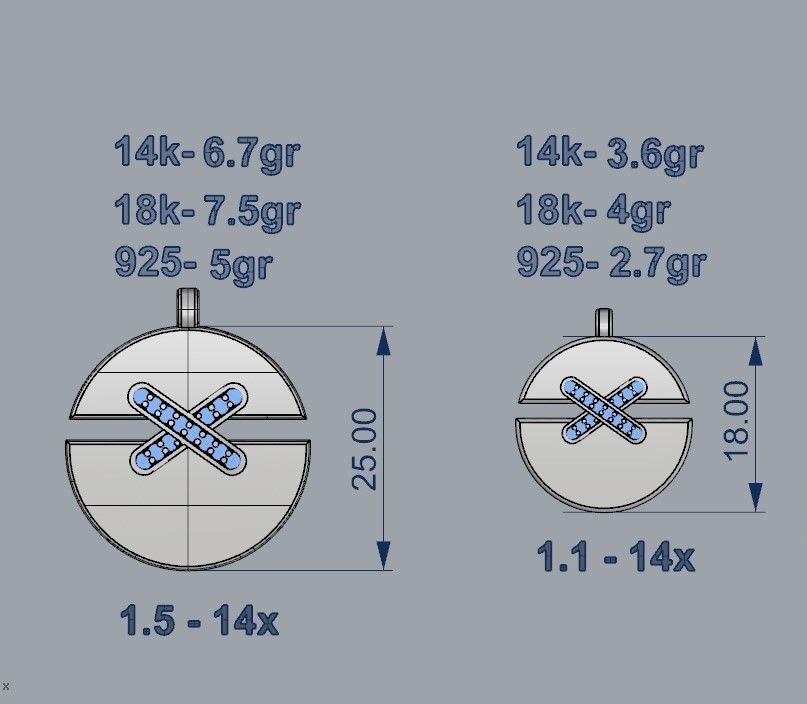 Chaumet Pendant 3D print model_3