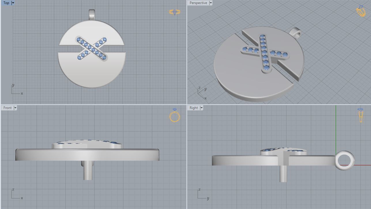 Chaumet Pendant 3D print model_5