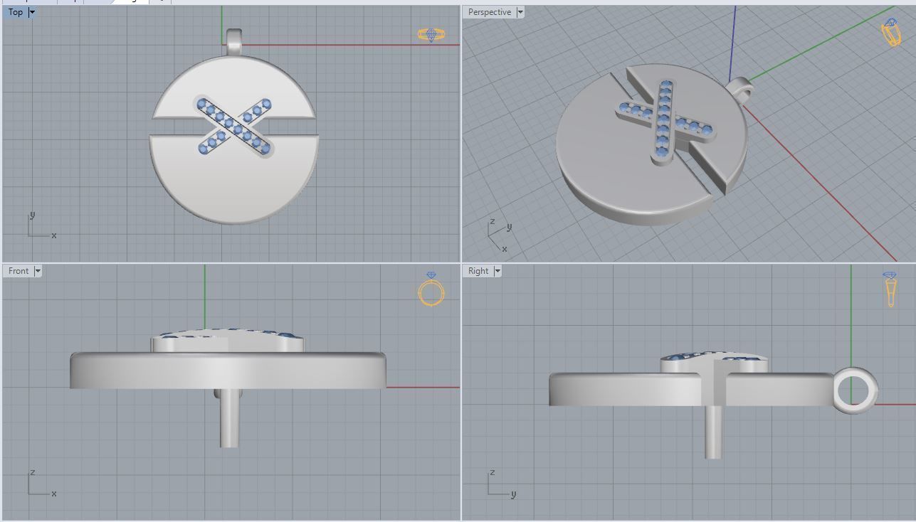 Chaumet Pendant 3D print model_10