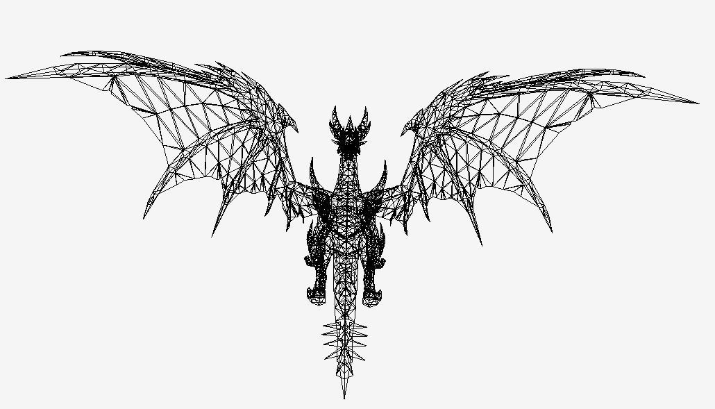 Golden Dragon Low-poly 3D model_14