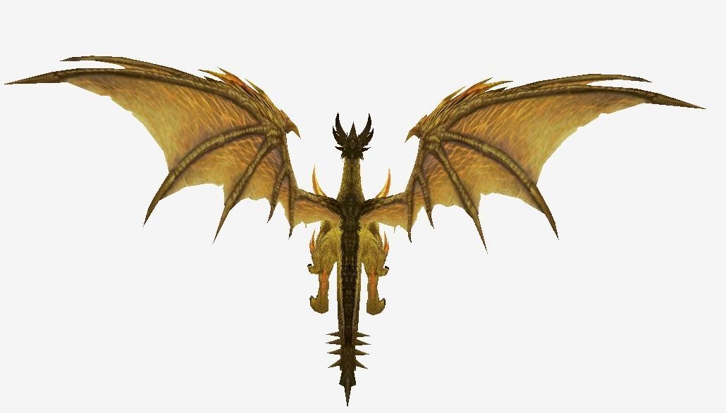 Golden Dragon Low-poly 3D model_9