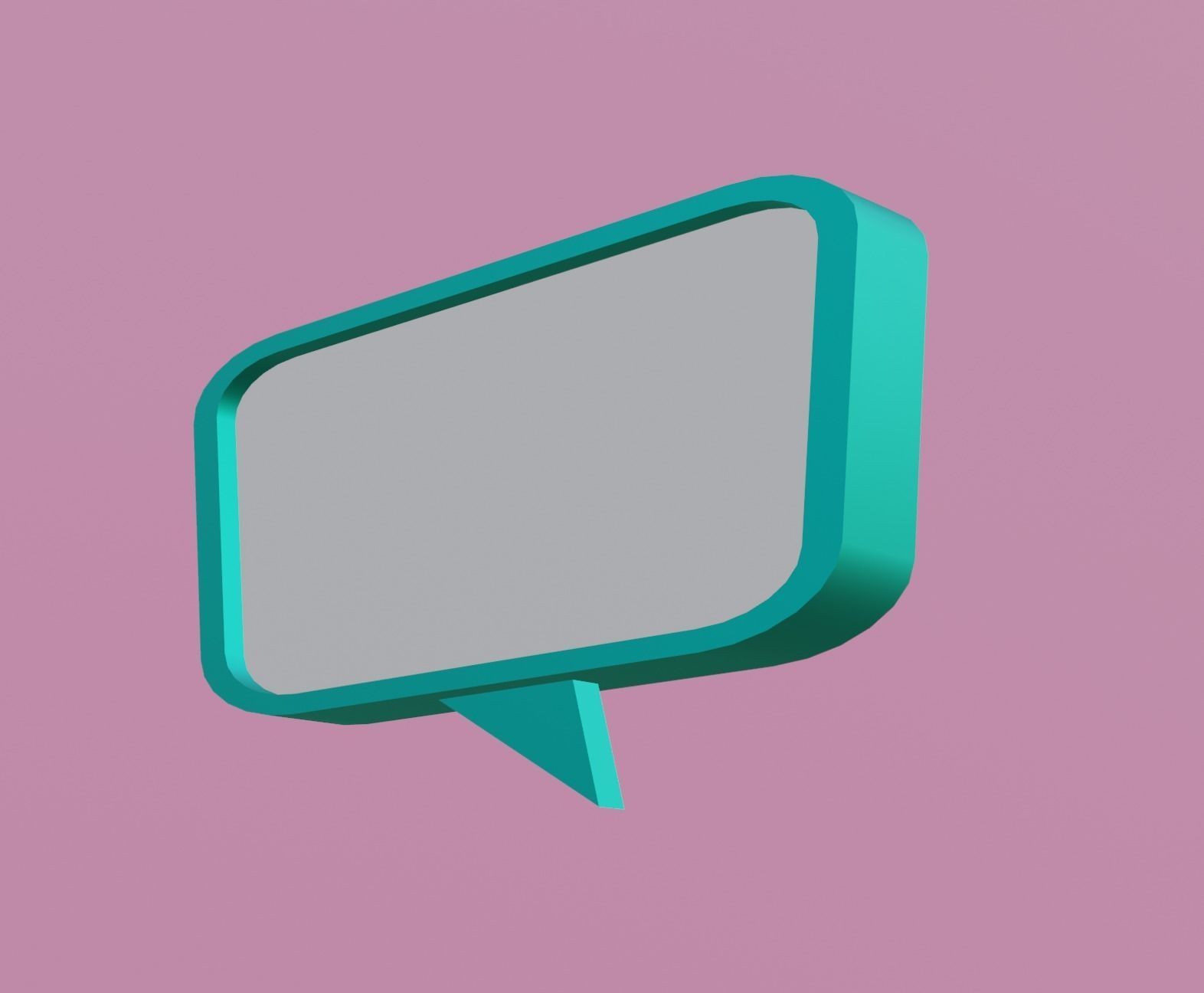 Large Text Box Low-poly 3D model_2