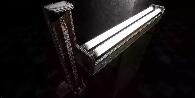 Fluorescent Light Free low-poly 3D model